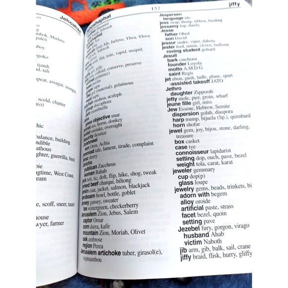 Webster's LARGE PRINT CROSSWORD PUZZLE DICTIONARY HB Book Over 50,000 Answers EC - Picture 11 of 14